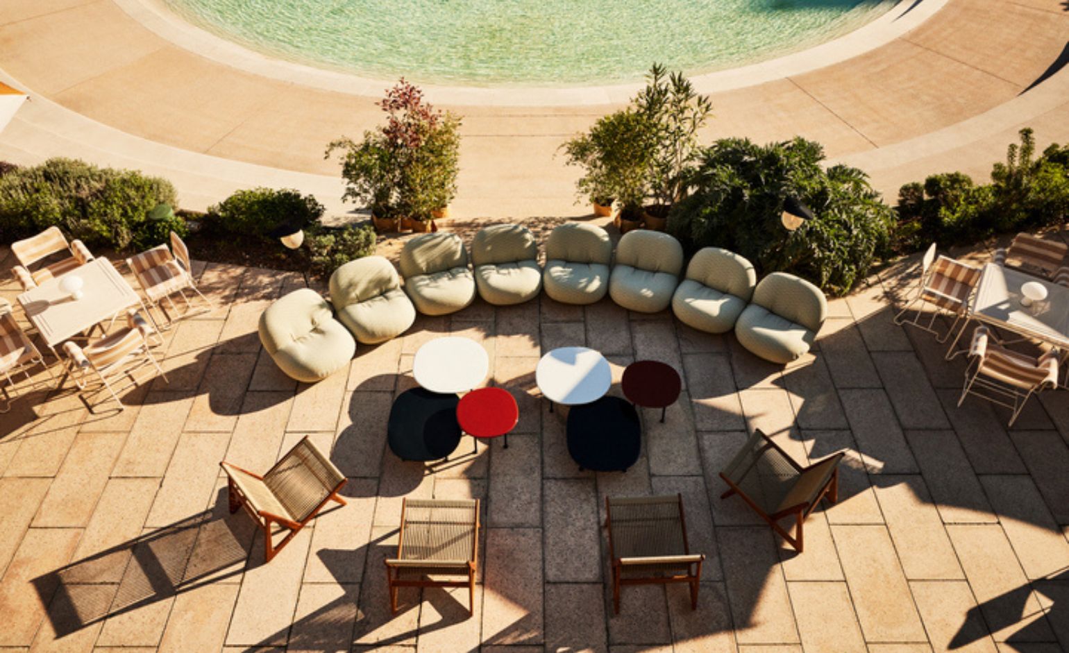 Gubi’s poolside takeover of Bagni Misteriosi